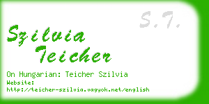 szilvia teicher business card